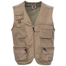 PAYPER pocket 000187-0054/11006-2xL cipzáras mellény, khaki (2xL) munkaruha