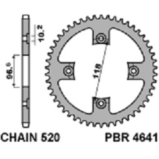 PBR acél hátsó lánckerék 4641 - 520 egyéb motorkerékpár alkatrész