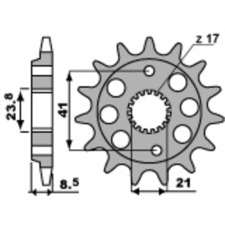 PBR acél standard első lánckerék 2071 - 520 egyéb motorkerékpár alkatrész