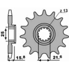 PBR Acél Standard Első Lánckerék 2093 - 525 egyéb motorkerékpár alkatrész