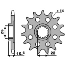 PBR acél standard első lánckerék 2125 - 525 egyéb motorkerékpár alkatrész