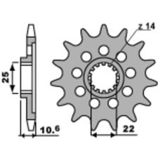 PBR acél standard első lánckerék 2127 - 520 egyéb motorkerékpár alkatrész