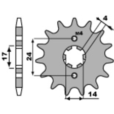 PBR acél standard első lánckerék 2153 - 420 egyéb motorkerékpár alkatrész