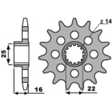 PBR Acél Standard Első Lánckerék 2171 - 520 egyéb motorkerékpár alkatrész
