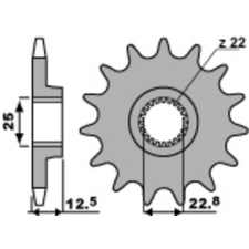 PBR acél standard első lánckerék 2180 - 520 egyéb motorkerékpár alkatrész