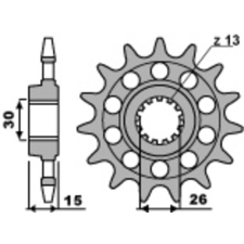 PBR acél standard első lánckerék 2199 - 520 egyéb motorkerékpár alkatrész