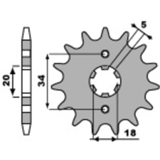  PBR Acél Standard Első Lánckerék 264 - 428 egyéb motorkerékpár alkatrész