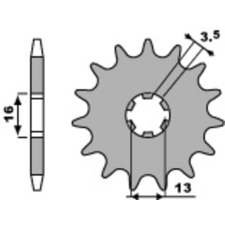 PBR acél standard első lánckerék 415 - 420 egyéb motorkerékpár alkatrész