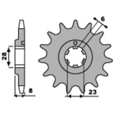 PBR acél standard első lánckerék 436 - 520 egyéb motorkerékpár alkatrész