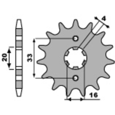 PBR Acél Standard Első Lánckerék 514 - 520 egyéb motorkerékpár alkatrész