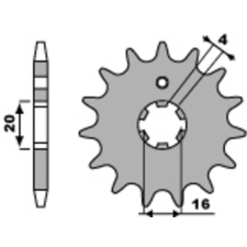 PBR Acél Standard Első Lánckerék 554 - 428 egyéb motorkerékpár alkatrész