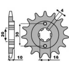 PBR acél standard első lánckerék 720 - 520 egyéb motorkerékpár alkatrész