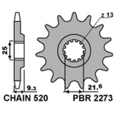 PBR Acél Standard Első Láncszem 2273 - 520 egyéb motorkerékpár alkatrész