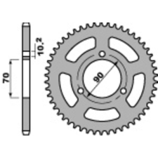 PBR acél standard hátsó lánckerék 239 - 420 egyéb motorkerékpár alkatrész