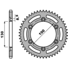 PBR acél standard hátsó lánckerék 245 - 520 egyéb motorkerékpár alkatrész