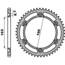 PBR acél standard hátsó lánckerék 896 - 520 egyéb motorkerékpár alkatrész