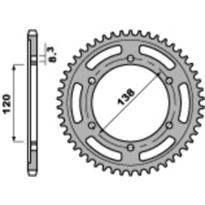  PBR Acél Standard Hátsó Láncsor 253 - 525 lánc, láncszett