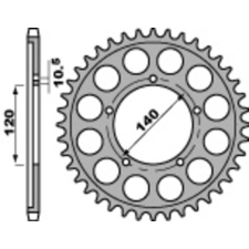 PBR Acél Standard Hátsó Láncsor 4409 - 530 lánc, láncszett