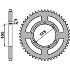 PBR Alumínium Ultra-Könnyű Hátsó Láncszemkerék 4413 - 428 egyéb motorkerékpár alkatrész