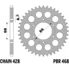 PBR Hátsó lánckerék acél standard - 428 PBR Erőátviteli alkatrészek Láncok, lánckerekek, láncszettek Hátsó lánckerekek