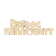 PC Natúr fa felirat - Boldog Karácsonyt - kicsi karácsonyi dekoráció