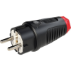 PCE 0512-sr Védőérintkezős dugó Tömör gumi, Termoplaszt 250 V Fekete, Piros IP54 (0512-sr)