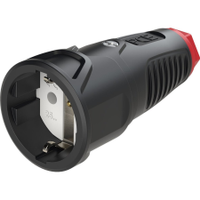 PCE 2510-sr Védőérintkezős alj Gumi, Termoplaszt 250 V Fekete, Piros (2510-sr) villanyszerelés