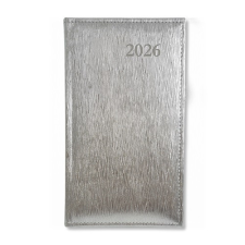 PD Calendar Határidőnapló Period Lamé Zsebnaptár álló körbev. Lamé ezüst 2026 határidőnapló