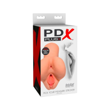 PDX Pick Your Pleasure Stroker - 2in1 élethű maszturbátor (natúr) maszturbátor