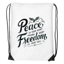  Peace in your heart - Sport táska Fehér egyedi ajándék