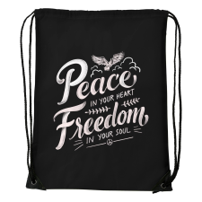  Peace in your heart - Sport táska Fekete egyedi ajándék