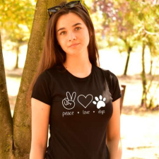  Peace Love Dogs-póló ajándéktárgy