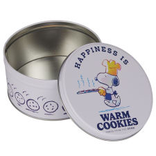 PEANUTS fém tárolódoboz Ø13,5 cm, 'Happiness is warm cookies' papírárú, csomagoló és tárolóeszköz