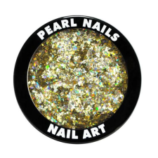 Pearl Holo Flitters Gold -díszítő pehely körömdíszítő