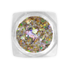 Pearl Holo Metal Glitter-mix - H12 körömdíszítő