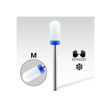  Pearl kétkezes kerek végű henger kerámia csiszolófej (Közepes) műkörmös csiszológép