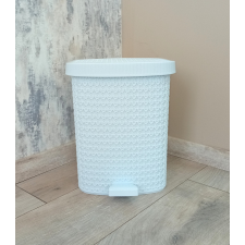  Pedálos szemetes 8L – kötött mintás Szín: Fehér papírárú, csomagoló és tárolóeszköz