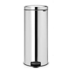  Pedálos szemetes, ipari, fém, horganyzott, 30 l, kivehető vödörrel szemetes