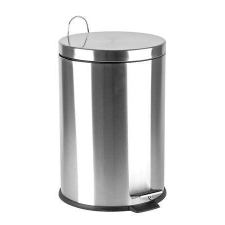 . Pedálos szemetes, rozsdamentes acél, kivehető műa. vödörrel, 20l szemetes