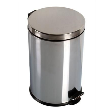  Pedálos szemetes, rozsdamentes acél, kivehető műa. vödörrel, 5l szemetes