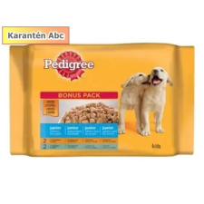  Pedigree alutasak Multipack Junior Csirke & rizs, Marha & rizs 4x100g kutyaeledel