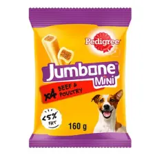 Pedigree jumbo mini kutyaeledel marhával 160g jutalomfalat kutyáknak