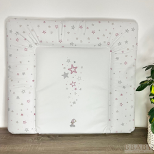  Pelenkázólap puha – Rózsaszín csillagos minta, 75×85 cm | Bőrbarát, párnázott kivitel pelenkázó matrac