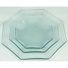 PentaCollection Üvegtál nyolcszögletű 14cm dekorálható tárgy