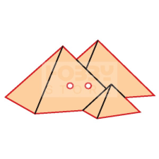 Pentacolor Kft. Pentart Fafigura gomb 23392 – piramis 10 db/csomag játékfigura