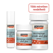 Pentart Decoupage ragasztólakk GLITTERES Pentart (20ml, 50ml, 100ml) dekorációs kellék