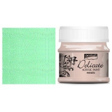Pentart Delicate metál akrilfesték - zöldezüst akrilfesték