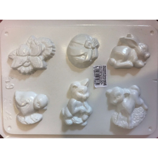 Pentart Gipszkiöntő forma - Húsvéti vegyes - 6 forma dekorációs kellék