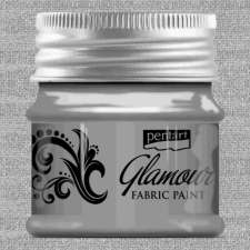 Pentart Glamour Textilfesték 50ml ezüst textilfesték