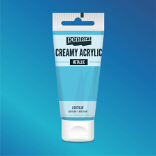 Pentart krémes akrilfesték metál VILÁGOSKÉK 60 ml akrilfesték
